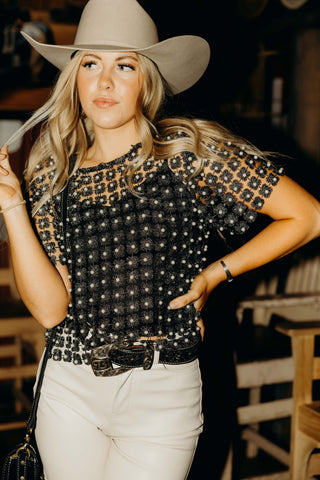 Janell Beaded Top