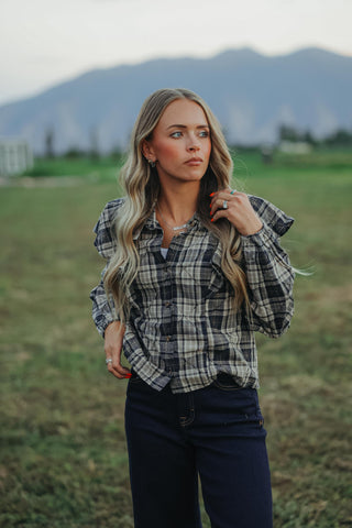 Varsity Plaid Blouse