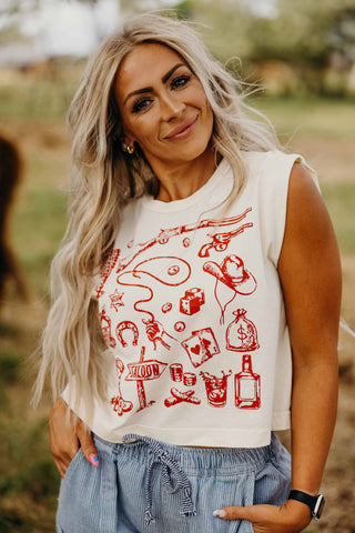 Red Saloon Tee