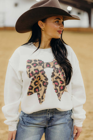 Leopard Bow Sweatshirt