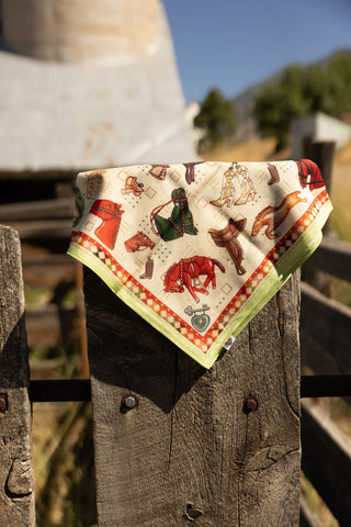Vintage Horse Pins Wild Rag