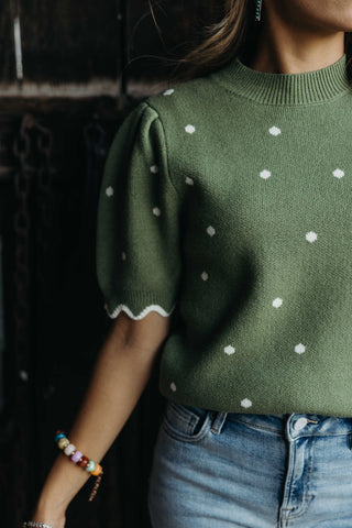 Goldie Green Top
