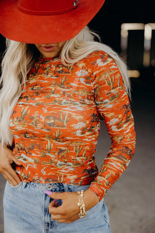Western Mesh Top