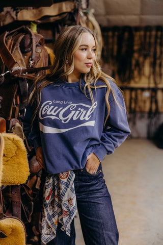 The Cowgirls Sweatshirt-Blue