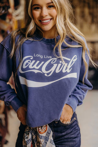The Cowgirls Sweatshirt-Blue