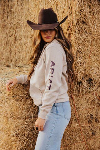 Ariat Oatmeal Logo Hoodie