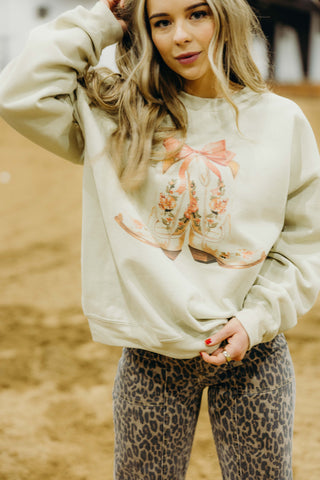 Coquette Boot Sweatshirt